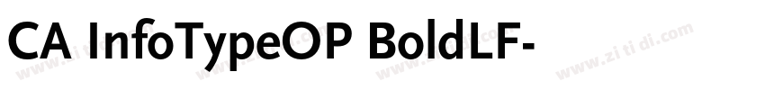 CA InfoTypeOP BoldLF字体转换